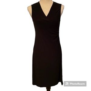 FAITH LOVE & PASSION FLP LBD DRESS BLACK SLEEVELESS SURPLICE NECK STRETCH SIZE S